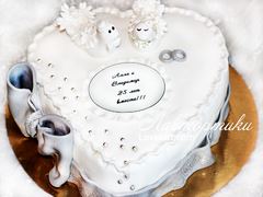 торт серебряная свадьба