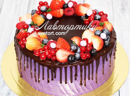 заказать фиолетовый торт