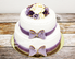 торт бело-фиолетовый