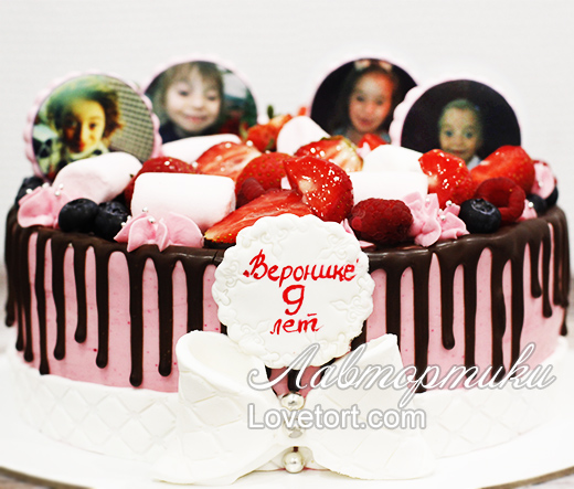 Торт для девочки на День рождения 9 лет