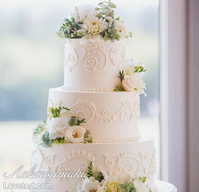 Декор свадебного торта - 74 фото