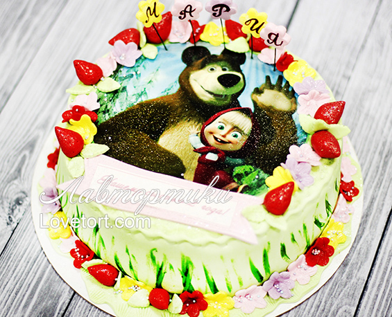 Торт Маша и медведь с Фото