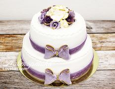 Торт Бело-фиолетовый
