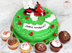 Торт Мафия с капкейками