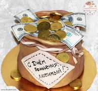 Торт Мешок с деньгами