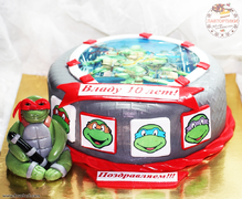 Торт Черепашки на 10 лет