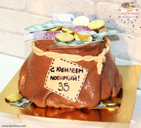 Торт Мешок с деньгами