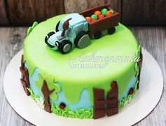 детский торт с трактором
