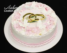 свадебный торт с кольцами
