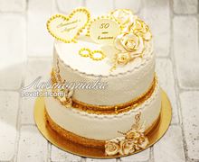 торт золотая свадьба