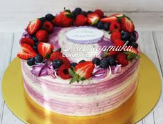 фиолетовый торт на день рождения