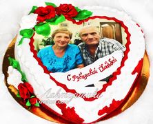 торт рубиновая свадьба 40 лет