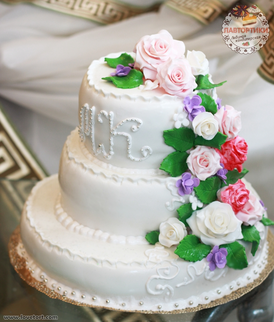 Торт Цветочный водопад