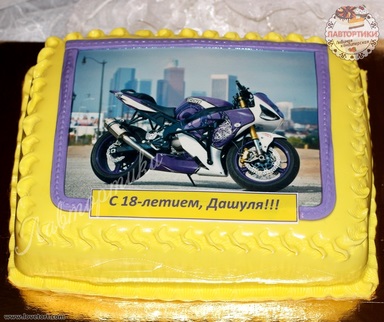 купить фото торт с мотоциклом