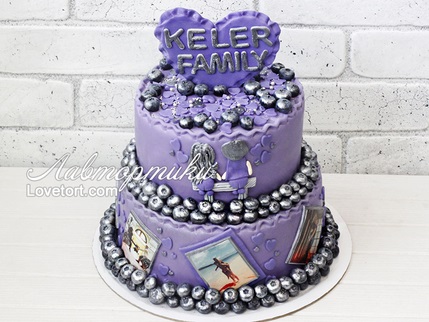 купить фиолетовый свадебный торт