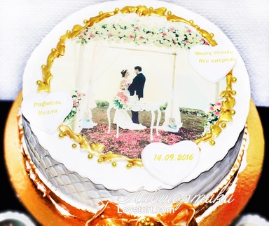 купить свадебный торт в золотом цвете