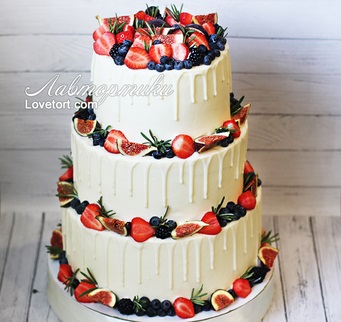 купить свадебный торт с ягодами