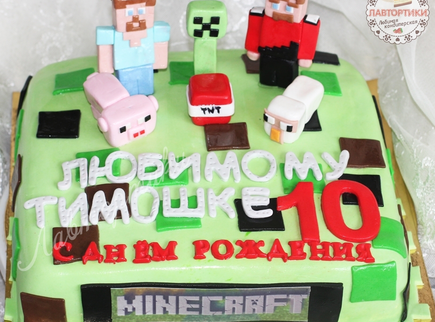 Торт Minecraft
