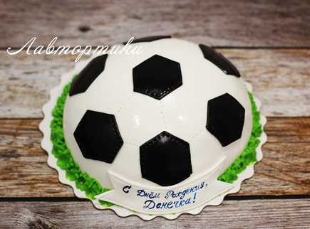 заказать торт в виде футбольного мяча