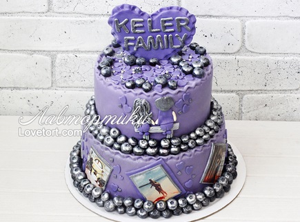 заказать фиолетовый свадебный торт