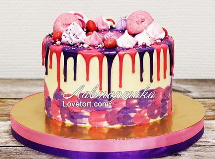 заказать торт разноцветный ( color cakes ) радужный