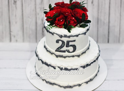 заказать торт на 25 лет свадьбы