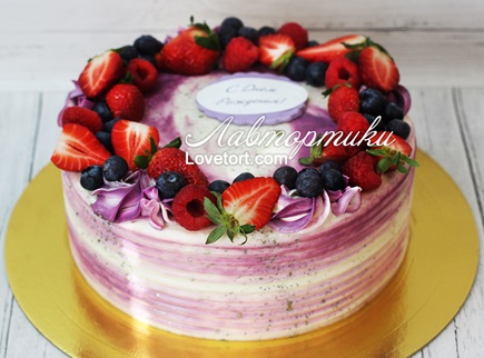 заказать фиолетовый торт на день рождения