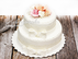 белый свадебный торт (с цветами)