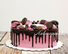 шоколадно-розовый торт на заказ