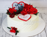 торт на рубиновую свадьбу родителям на заказ