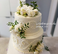 торт Свадьба с живыми цветами